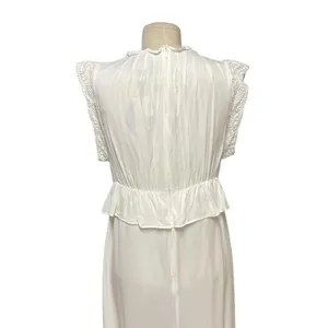 ByTimo White‎ Short Sleeve Ruffle Peplum Maxi Dress Size Medium thumbnail 8
