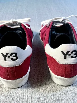 💥Adidas Y-3 Yohji Yamamoto Super Knot Chili Pepper Red Suede Sneakers W 6.5🧡 thumbnail 10