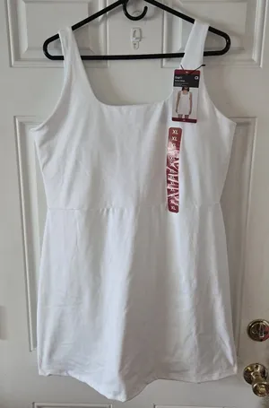 GapFit Active Tank Dress Women XL White NWT Tennis Golf Pickleball Workout Skort thumbnail 1
