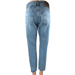 Levi's Premium Wedgie Blue Distressed High Waisted Straight Denim Jeans Size 26 thumbnail 3
