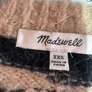 Madewell Deville Cardigan‎ Sweater in Tiger Stripe Size XXS Alpaca Wool Blend thumbnail 4