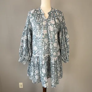 Marea Womens Elizabeth Mini Dress Size XS/S Boho Flowy Floral Cotton Lightweight thumbnail 3