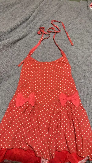 Free People Red/pink Polka Dot Romper thumbnail 5