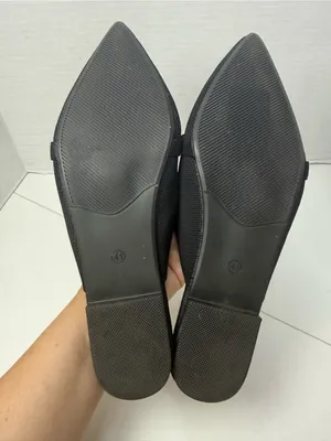CUCCOO Black Pointed Toe Mule Flats Gold Chain EU 41 US 10-10.5 thumbnail 5