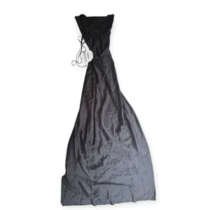 NWT Babyboo Misha Maxi Dress Black Satin Size XS Cowl Neck thumbnail 4
