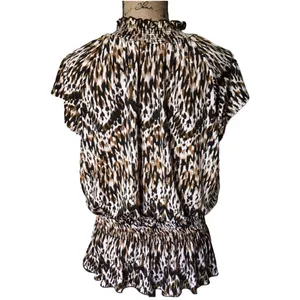 Bundle 4/$25 Offer! CATO Animal Print Blouse - Brown and Black Size XL thumbnail 3