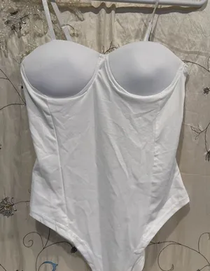 White Strapless Bodysuit Size XL thumbnail 1