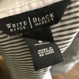 Black and white striped button up shirt long sleeve thumbnail 3