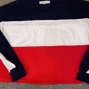Gaze Stripped Red White and Blue Cropped Long Sleeve Top thumbnail 4