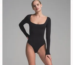 SKIMS Scoop Neck Long Sleeve Bodysuit S/M thumbnail 8