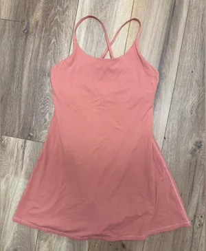 Coral Pink Strappy Athletic Dress Size Medium thumbnail 1