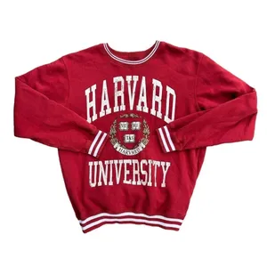 Harvard University Crimson Red Graphic Crewneck Sweatshirt Varsity Striped Large thumbnail 2