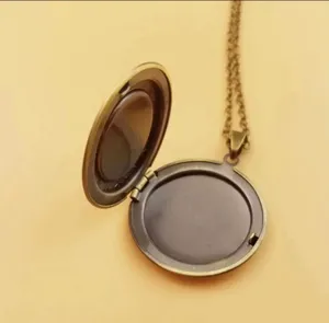 Moon Photo Locket Long Necklace. New Multiple thumbnail 3