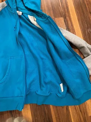 Nike Sweater Womens large Blue Hoodie Full Zip Team Club Gym Outdoors Ladies thumbnail 4