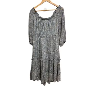 Anthropologie Kira Off the Shoulder Peasant Dress Floral Tiered‎ Midi Dress 12 thumbnail 7