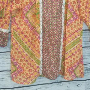 NWOT Anthropologie Fig and flower bohemian top Lg thumbnail 4
