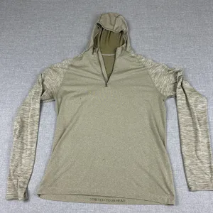 Lululemon Hoodie Mens L Green‎ 1/4 Zip Stretch Your Head Lightweight thumbnail 1