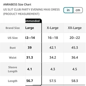 NEW Deep V Neck High Waist Slit Evening Maxi Dress XL thumbnail 7