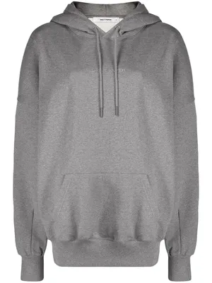 Daily Paper Horhine Rhinestone Logo Cotton Oversized Gray Hoodie XS thumbnail 3