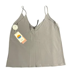 Vuori Villa V-Neck Cami Top Women's Size Size L Mallorca Gray New w/tag thumbnail 1