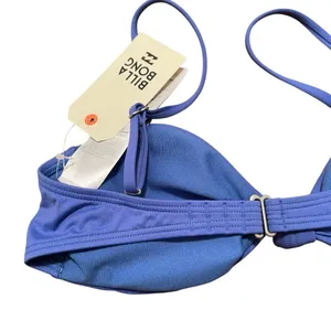 Billabong‎ Women's Size Small Sol Searcher Bandeau Bikini Top Blue Park Stretch thumbnail 6