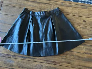 Clearance 50% off Forever 21 Faux Leather Skater Skirt, Size Jrs Med thumbnail 8