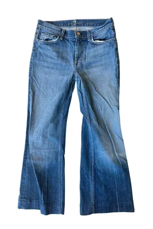7 For All Mankind Ginger Wide Leg Jeans Blue Denim Trouser Size 28 thumbnail 1