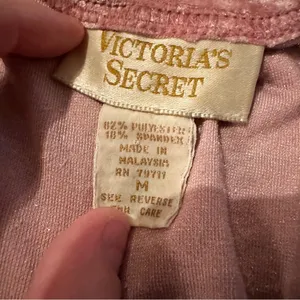 Vintage Gold Label Victoria's Secret Pink Velvet Short Sleeve Mini‎ Dress Sz M thumbnail 5