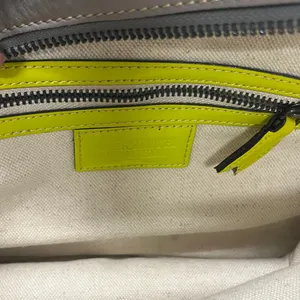 Meredith Wendell suede and leather handbag. Gray thumbnail 6