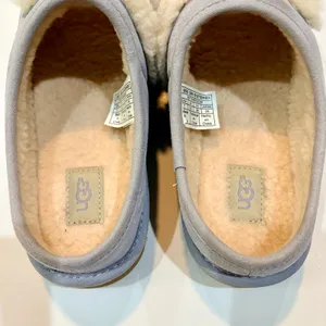 UGG Women’s Suede Shearling Slide Sandals Purple Cream Size 7 EUC Small Spots thumbnail 6