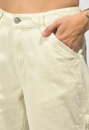 Dickies Cream Corduroy Carpenter Pants thumbnail 6