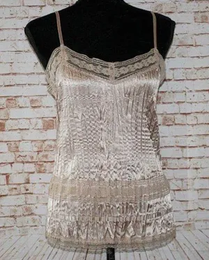 Apt9 Gold Spaghetti Strap Stretch Tank Top Size S thumbnail 1