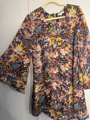 Love, Fire Multicolor Abstract Dress thumbnail 1