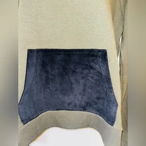Women’s Bebe olive green Black velvet Sweatshirt Hoodie thumbnail 3