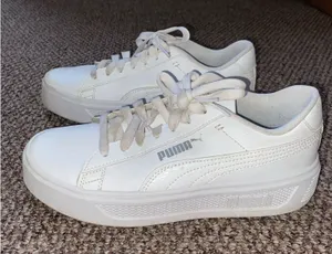 Puma White Platform Sneakers thumbnail 1