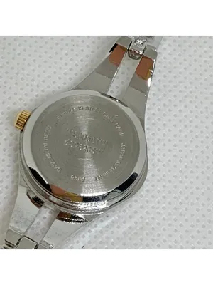 Women’s silver gold tone watch quartz 22mm mop dial links bracelet 6.5” running thumbnail 6