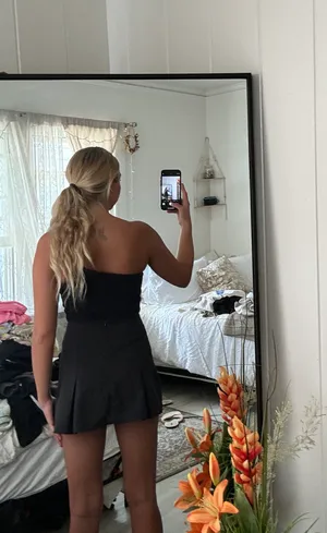 Pleated Black Skirt Size XS thumbnail 2