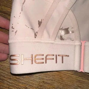 Shefit ultimate ribbed nude front zip wireless workout 1 luxe bra Tan Size XL thumbnail 4