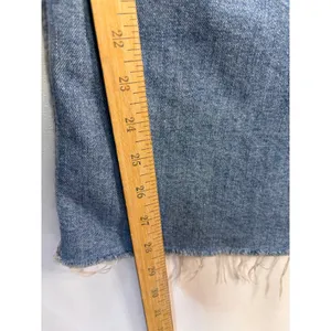 Zara Wide Leg Ankle Cropped Jeans Womens 8 High Rise Raw Hem Stretch Casual Boho thumbnail 4