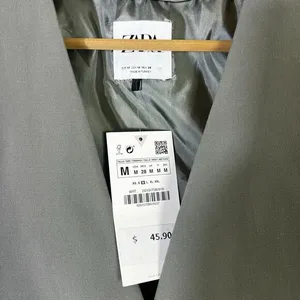 NWT Zara Tailored Vest‎ Womens M Gray Minimalist Workwear Chic Corporate Career thumbnail 3