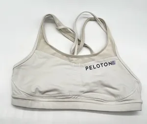 lululemon athletica White Sports Bra with Peloton Spell Out-Size 8 thumbnail 1