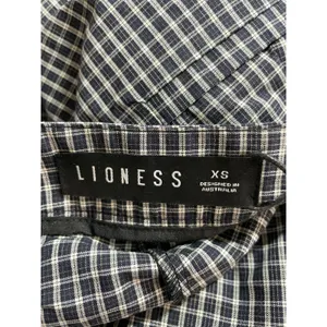 NEW Lioness Kensington Black Plaid Tie Wrap Low Waist Mini Skort Skirt Short XS thumbnail 6
