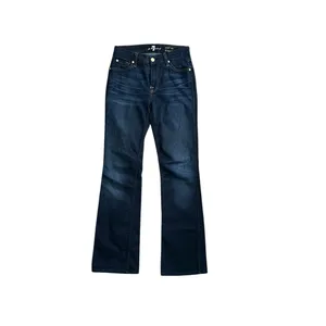 7 For All Mankind Dark Indigo Mid Rise Kimmie Boot Jeans thumbnail 5