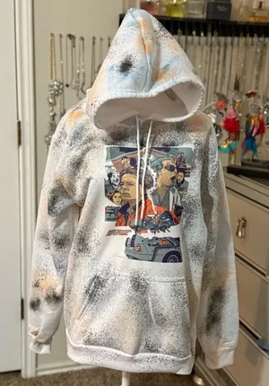 Handmade Tie dye back to the future hoodie‎ thumbnail 1