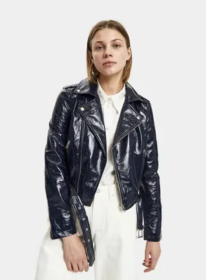 Do + Be. Navy biker jacket. Worn once  thumbnail 1