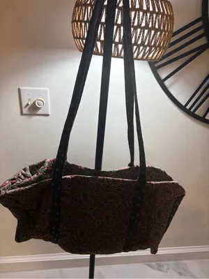 Paisley Everyday Tote Bag in Burgundy thumbnail 1