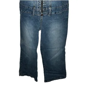 Vintage‎ Rave Stretch Denim Jumpsuit thumbnail 3