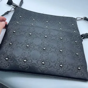 Coco + Carmen studded vegan leather crossbody bag edgy wool embroidered studded thumbnail 6