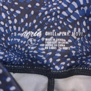 Aerie Blue and White High Waist Workout Leggings Small thumbnail 3