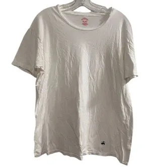 Brooks Brothers Men's White Crew Neck T-Shirt Size‎ L Solid Casual thumbnail 1
